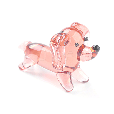 Handmade Lampwork Puppy Home Display Decorations LAMP-J084-30-1