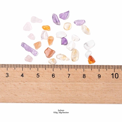 150G 5 Style Natural Mixed Gemstone Chip Beads G-FS0001-09-1