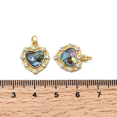 Brass Micro Pave Cubic Zirconia Pendants KK-K384-23D-G-1