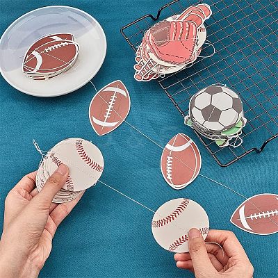4Pcs 4 Style Paper Banners HJEW-CA0001-27-1
