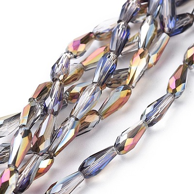 Electroplate Glass Beads Strands EGLA-L015-HP-A03-1