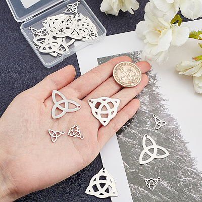 24Pcs 4 Style 304 Stainless Steel Pendants STAS-SC0003-59-1