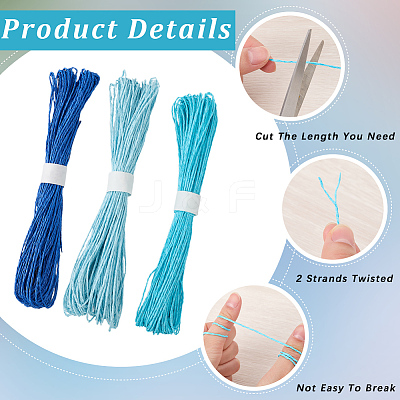 3 Bundles 3 Colors  Twisted Paper Cord DIY-CP0012-06C-1