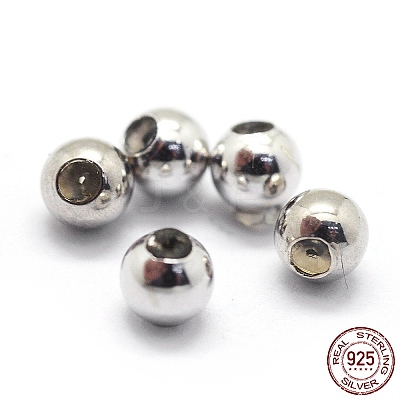 Anti-Tarnish Rhodium Plated 925 Sterling Silver Beads STER-I016-106A-P-1