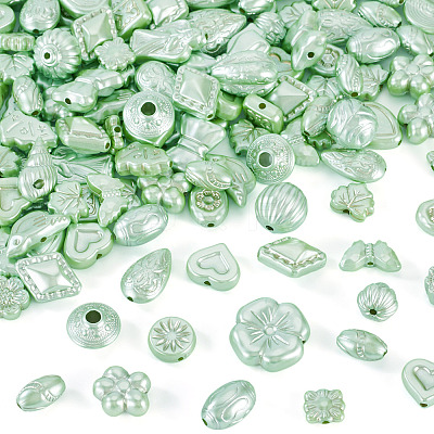 100G Pearlized Opaque Acrylic Beads OACR-TA0004-32B-1