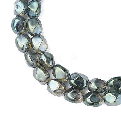 Electroplate Glass Beads Strands EGLA-N008-016-B01-1