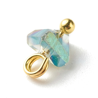 Electroplate Glass Charms PALLOY-JF00821-06-1