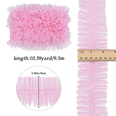 10M Polyester Pleated Lace Trim OCOR-GF0003-21A-1