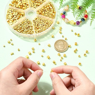 6 Styles Alloy Spacer Beads FIND-CJ0003-50-1