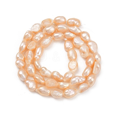 Natural Cultured Freshwater Pearl Beads Strands PEAR-P064-20H-02B-1