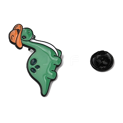 Dinosaur with Hat Enamel Pins JEWB-D310-08EB-01-1