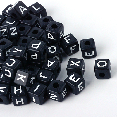 Opaque Acrylic European Beads SACR-Q126-02-1