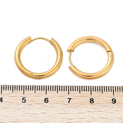 Ion Plating(IP) 304 Stainless Steel Huggie Hoop Earrings X-EJEW-O087-06A-1