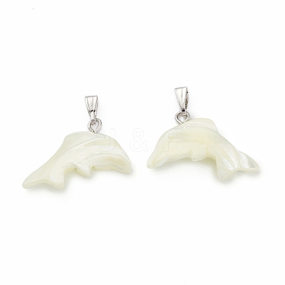 Natural Trochid Shell/Trochus Shell Pendants SSHEL-K027-14-1