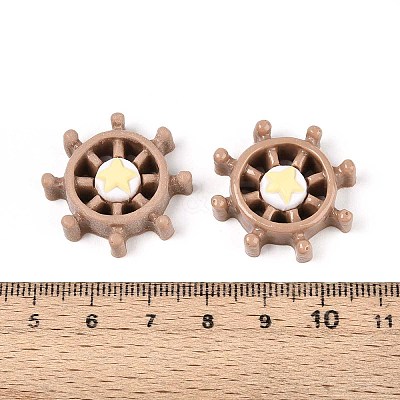 Gear Opaque Resin Cabochons CRES-T025-36-1