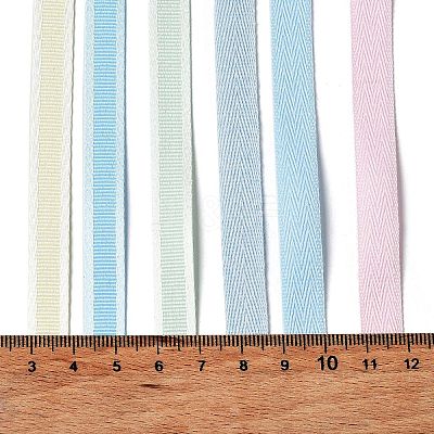 18 Yards 6 Colors Polyester Ribbon SRIB-C001-B04-1