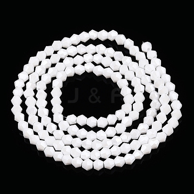 Opaque Solid Color Electroplate Glass Beads Strands EGLA-A039-P2mm-A15-1