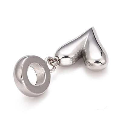 Non-Tarnish 304 Stainless Steel European Dangle Charms STAS-I194-16P-1