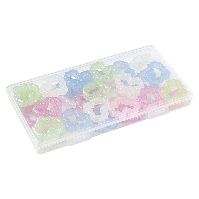 30Pcs UV Plating Acrylic Beads MACR-FS0002-43-1