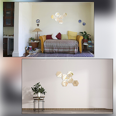 Acrylic Mirror Wall Stickers AJEW-WH0323-26A-1