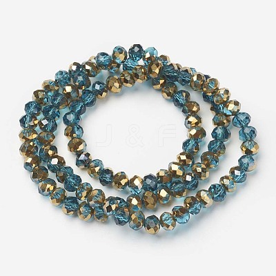 Electroplate Transparent Glass Beads Strands LS-EGLA-A034-T6mm-O03-1