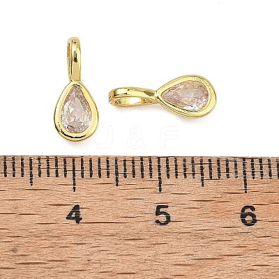 Brass Micro Pave Cubic Zirconia Pendants KK-U050-04G-02-1