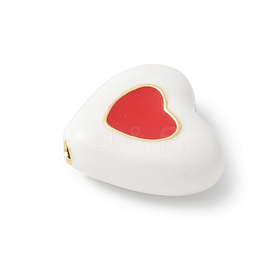 Brass Enamel Beads KK-P294-50G-02-1