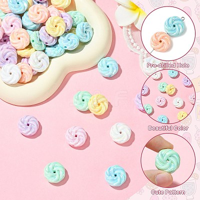160Pcs 8 Colors Opaque Acrylic Beads PACR-CJ0001-44-1