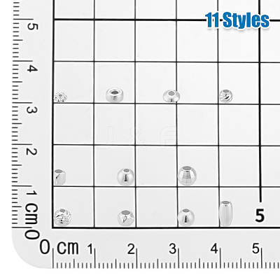 63Pcs 11 Styles 925 Sterling Silver Beads STER-PH0003-28-1