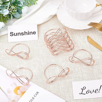Iron Place Card Holder LS-ODIS-WH0011-13RG-1