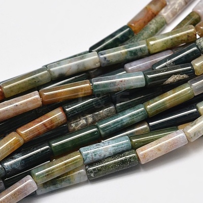 1 Strand Column Natural Indian Agate Beads Strands G-PA0002-31-1