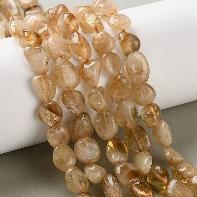 Natural Citrine(Heated) Beads Strands X-G-F827-A01-02-1