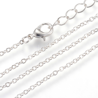 Iron Cable Chains Necklace Making X-MAK-R016-45cm-P-1