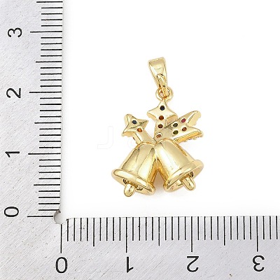 Christmas Brass Micro Pave Cubic Zirconia Pendants LS-KK-H518-03A-G-1