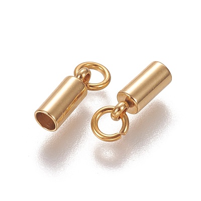 201 Stainless Steel Cord Ends X-STAS-L226-016A-G-1