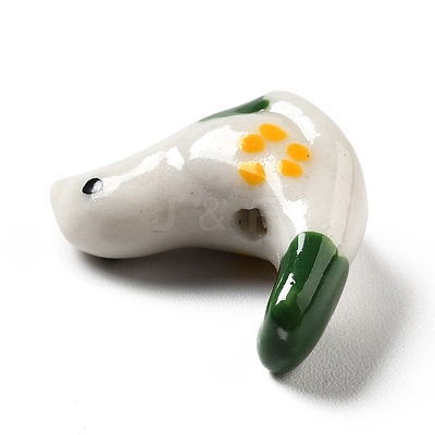 Handmade Printed Porcelain Beads PORC-F005-04C-1