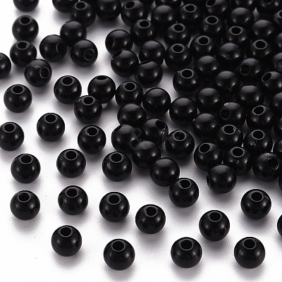 Opaque Acrylic Beads X-MACR-S370-C6mm-S002-1