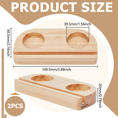 Wood Candle Holder DIY-WH0699-09C-1