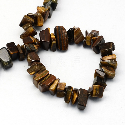 Natural Tiger Eye Stone Bead Strands G-R192-B32-1