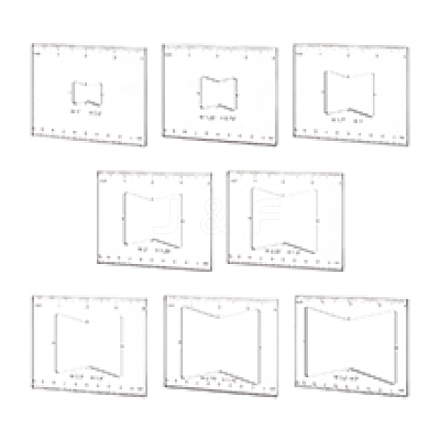 Transparent Acrylic Templates AJEW-WH0475-52B-1