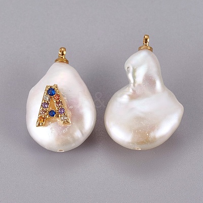 Natural Cultured Freshwater Pearl Pendants PEAR-F008-32G-A-1