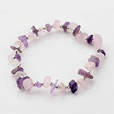 Gemstone Stretch Bracelets BJEW-JB02414-04-1