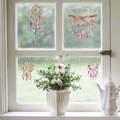 4 Sheets 4 Styles Retro Theme PVC Waterproof Decorative Stickers DIY-WH0489-006-1