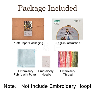 Embroidery Starter Kits DIY-P077-067-1