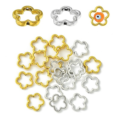 20Pcs 2 Colors Tibetan Style Alloy Bead Frames TIBEB-YW0001-18-1