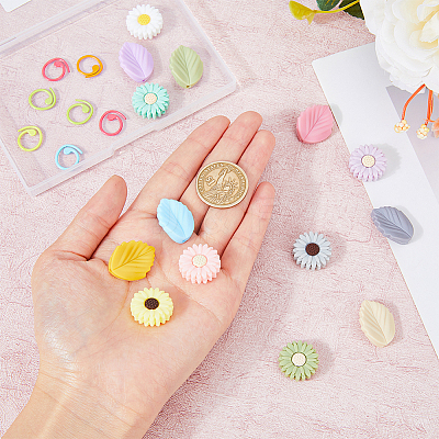 Daisy & Leaf Food Grade Eco-Friendly Silicone Needle Caps DIY-DC0002-23-1