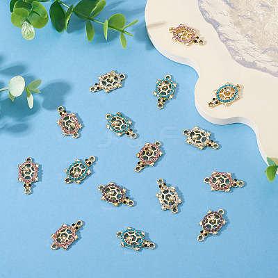 16Pcs Alloy Rhinestone Connector Charms ALRI-TA0001-39-1