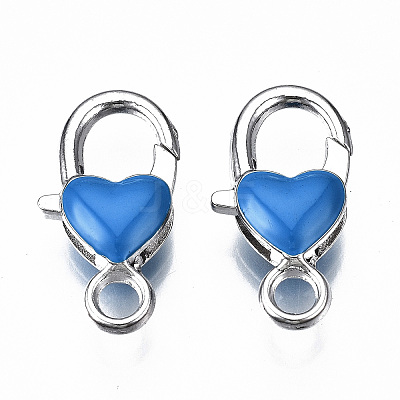 Alloy Enamel Lobster Claw Clasps PALLOY-Q441-031C-RS-1