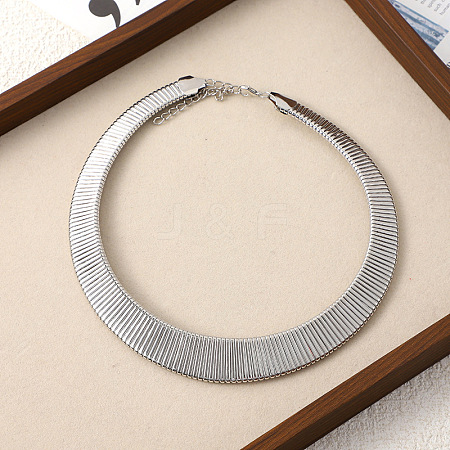 Alloy Wide Choker Necklaces for Women LS-NJEW-C090-01P-1