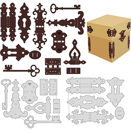 Hinge Carbon Steel Cutting Dies Stencils DIY-WH0309-947-1